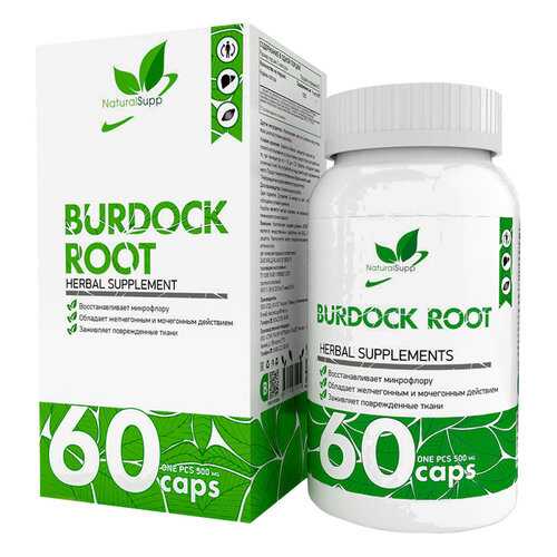 Корень лопуха NaturalSupp Burdock Root 500 мг капсулы 60 шт. в Аптеки Столички