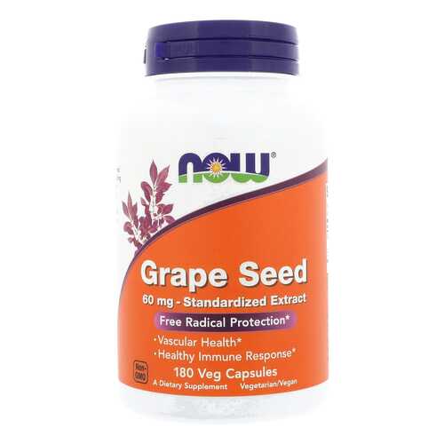 Grape Seed Extract Now капсулы 60 мг 180 шт. в Аптеки Столички