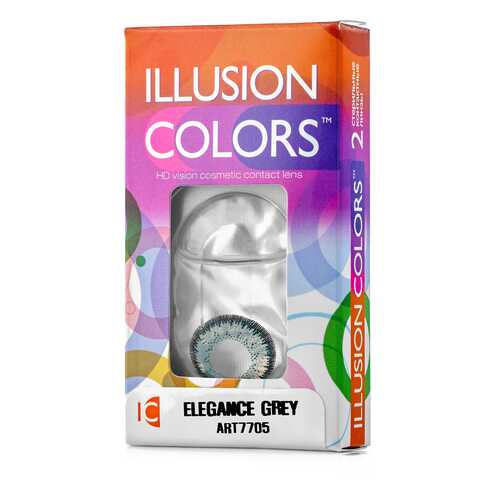 Контактные линзы ILLUSION colors Elegance 2 линзы -2.5D grey серый в Аптеки Столички