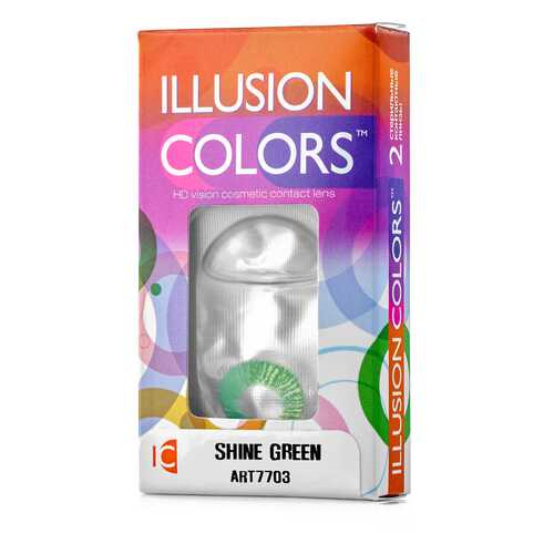 Контактные линзы ILLUSION colors Shine 2 линзы -1.5D green зеленый в Аптеки Столички