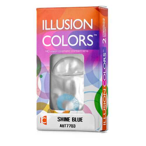 Контактные линзы ILLUSION colors Shine 2 линзы -2.5D blue голубой в Аптеки Столички