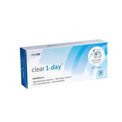 Контактные линзы ClearLab Clear 1-Day 30 линз R 8.7 -01,25 в Аптеки Столички