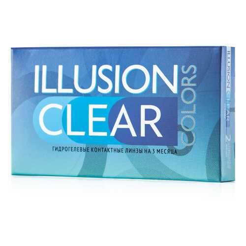 Контактные линзы ILLUSION colors Clear 2 линзы -2.0D прозрачные в Аптеки Столички