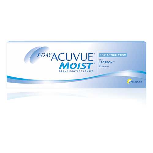 Контактные линзы 1-Day Acuvue Moist for Astigmatism 30 линз -0,25/-0,75/100 в Аптеки Столички