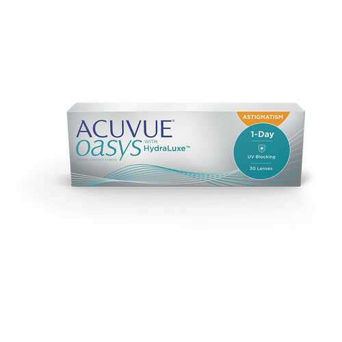 Контактные линзы Acuvue Oasys 1-Day with HydraLuxe for Astigmatism 30 линз -0,25/-0,75/100 в Аптеки Столички