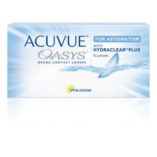 Контактные линзы Acuvue Oasys for Astigmatism with Hydraclear Plus 6 линз -0,25/-0,75/120 в Аптеки Столички