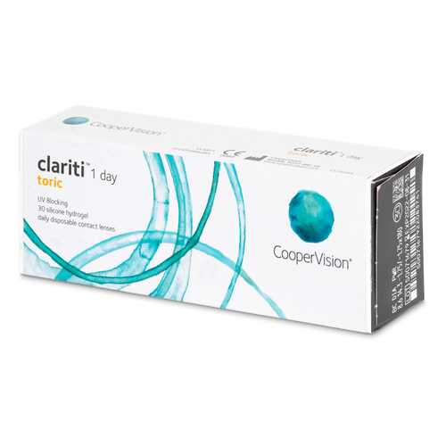 Контактные линзы Clariti 1 day toric 30 линз R 8,6 -2,25/-2,25/180 в Аптеки Столички