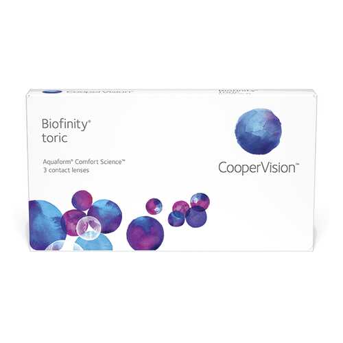 Линзы контактные CooperVision Biofinity Toric 3 шт. -0/0,75/180 в Аптеки Столички