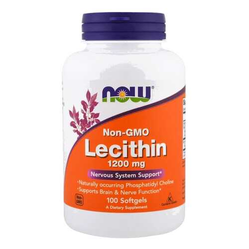 Лецитин NOW Lecithin 100 капс. натуральный в Аптеки Столички